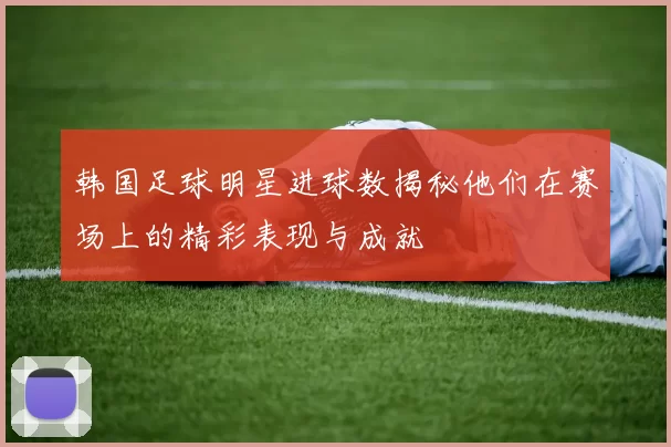 韩国足球明星进球数揭秘他们在赛场上的精彩表现与成就